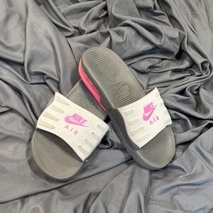Nike Women's Air Gray and Pink Sandals